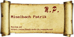 Miselbach Patrik névjegykártya